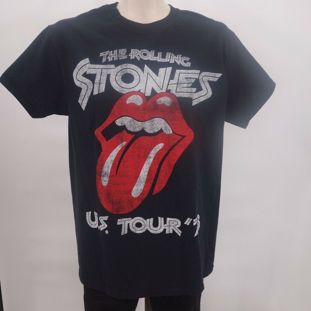 NEW Hollister Women's Medium Must Have Black Rolling Stones US Tour '78 Tee - Picture 1 of 5